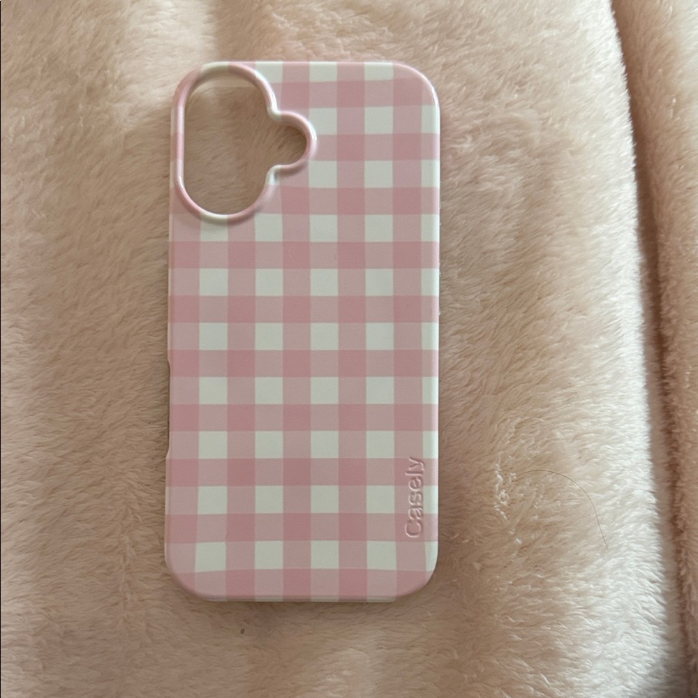 Pink Checkered Phone Case
